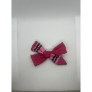 4in Handmade Pink Crayon‎ Hair Bow Ponytail Hair Clip Back To school